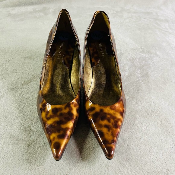 Nine West Shoes Womens Size 7.5 Tortoise Shell Pumps Stiletto Standard Width - Picture 7 of 7